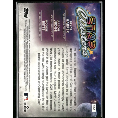 2023 Topps Cosmic Chrome Mookie Betts / Bryce Harper / Aaron Judge Star Clusters