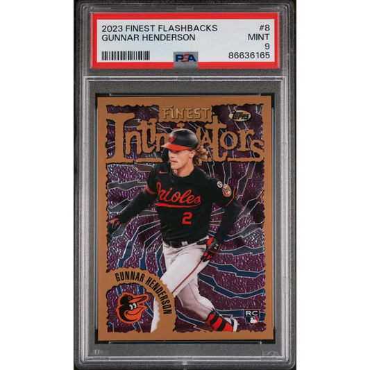 2023 TOPPS FINEST FLASHBACKS GUNNAR HENDERSON #8 - PSA 9 - Graded Sports Cards PSA 9