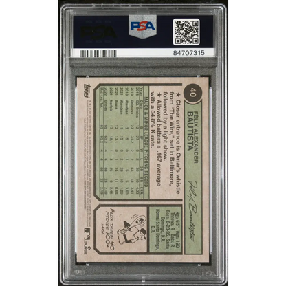 2023 TOPPS HERITAGE FELIX BAUTISTA #40 - PSA 10 ROOKIE CARD - Graded Sports Cards PSA 10