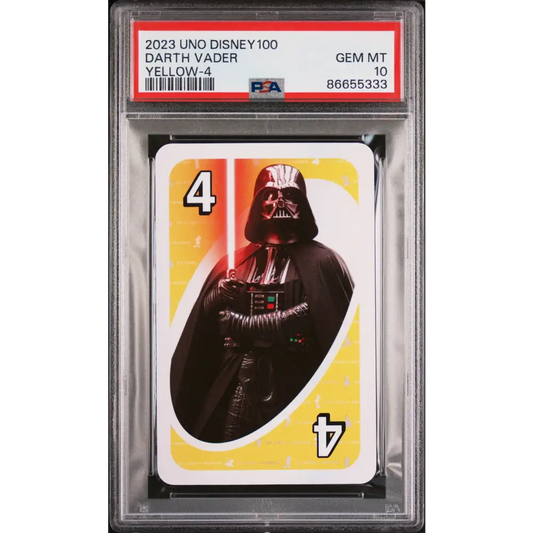 2023 UNO DISNEY 100 DARTH VADER YELLOW 4 PSA 10 - Graded Disney PSA 10
