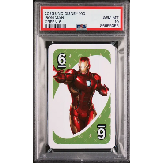 2023 UNO DISNEY 100 IRON MAN GREEN 6 PSA 10 - Graded Disney PSA 10