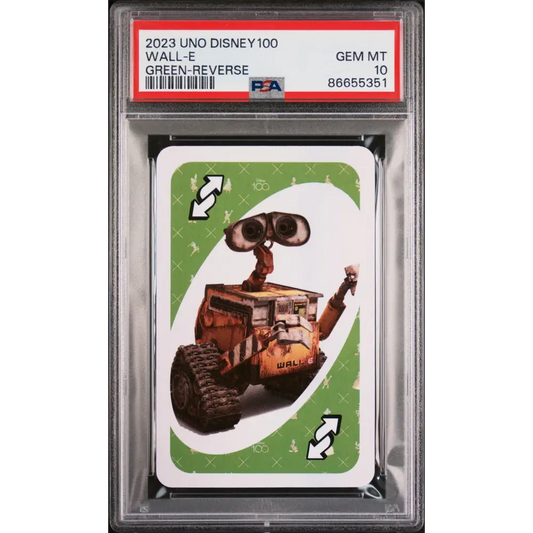 2023 UNO DISNEY 100 WALL E GREEN REVERSE PSA 10 - Graded Disney PSA 10