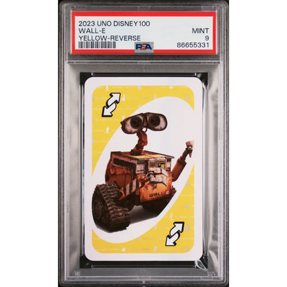2023 UNO DISNEY 100 WALL E YELLOW REVERSE PSA 9 - Graded Disney PSA 9