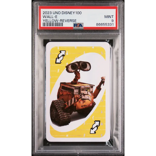 2023 UNO DISNEY 100 WALL E YELLOW REVERSE PSA 9 - Graded Disney PSA 9