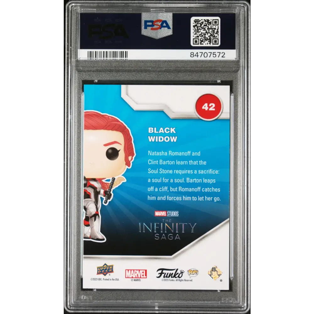 2023 UPPER DECK FUNKO POP MARVEL BLACK WIDOW PATINA #42 PSA 10 - Graded Funko Card 10