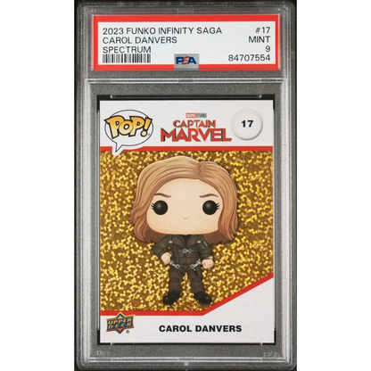2023 UPPER DECK FUNKO POP MARVEL CAROL DANVERS SPECTRUM #17 PSA 9 - Graded Funko Card 9