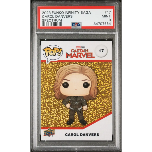 2023 UPPER DECK FUNKO POP MARVEL CAROL DANVERS SPECTRUM #17 PSA 9 - Graded Funko Card 9