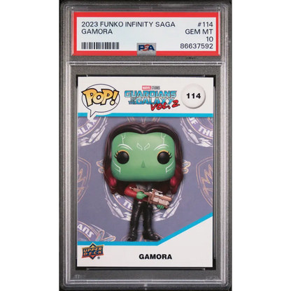 2023 UPPER DECK FUNKO POP MARVEL GAMORA #114 PSA 10 - Graded Funko Card 10