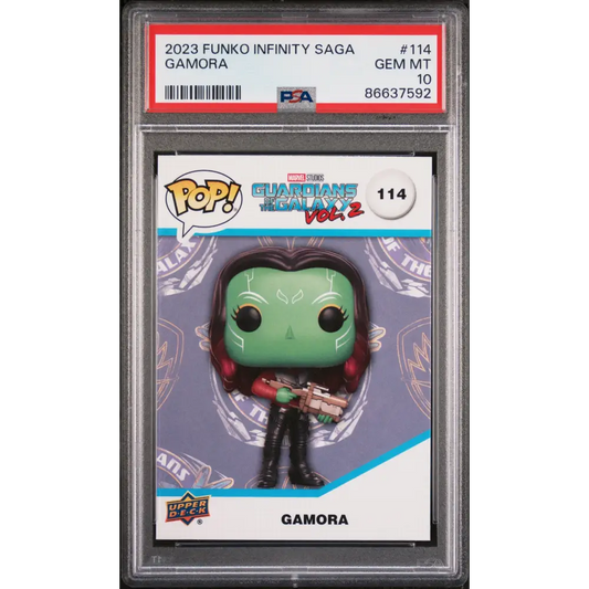 2023 UPPER DECK FUNKO POP MARVEL GAMORA #114 PSA 10 - Graded Funko Card 10