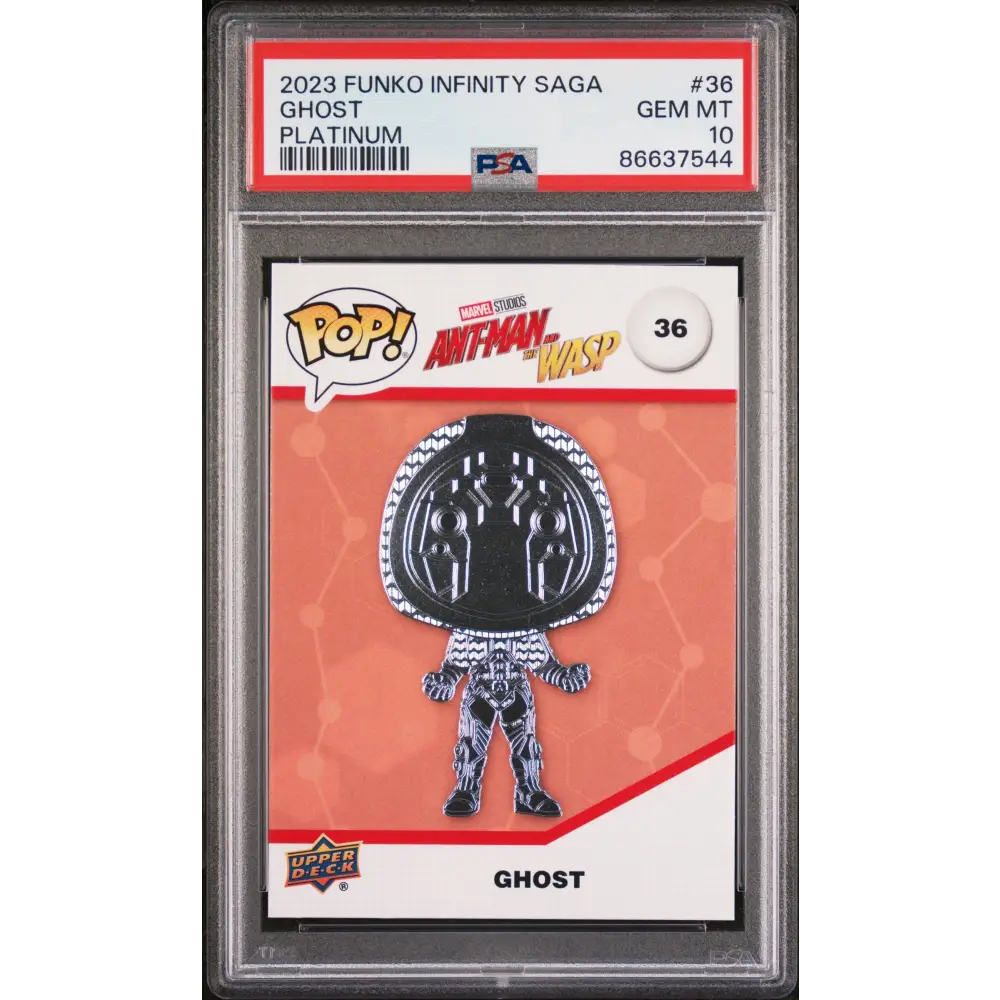 2023 UPPER DECK FUNKO POP MARVEL GHOST PLATINUM #36 PSA 10 - Graded Funko Card 10