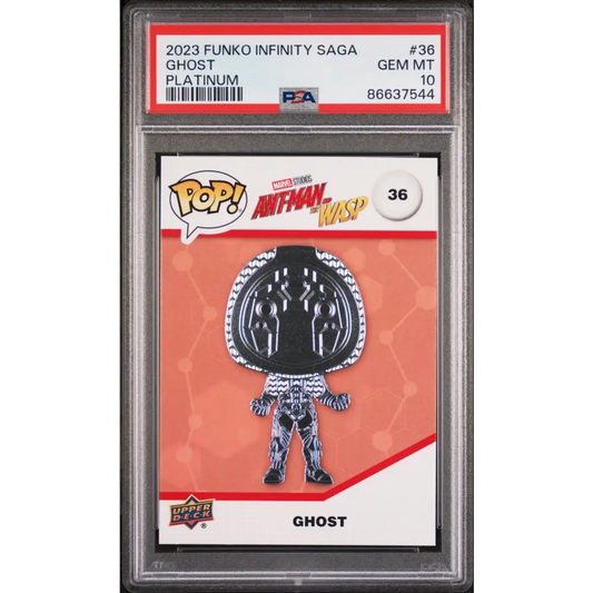 2023 UPPER DECK FUNKO POP MARVEL GHOST PLATINUM #36 PSA 10 - Graded Funko Card 10