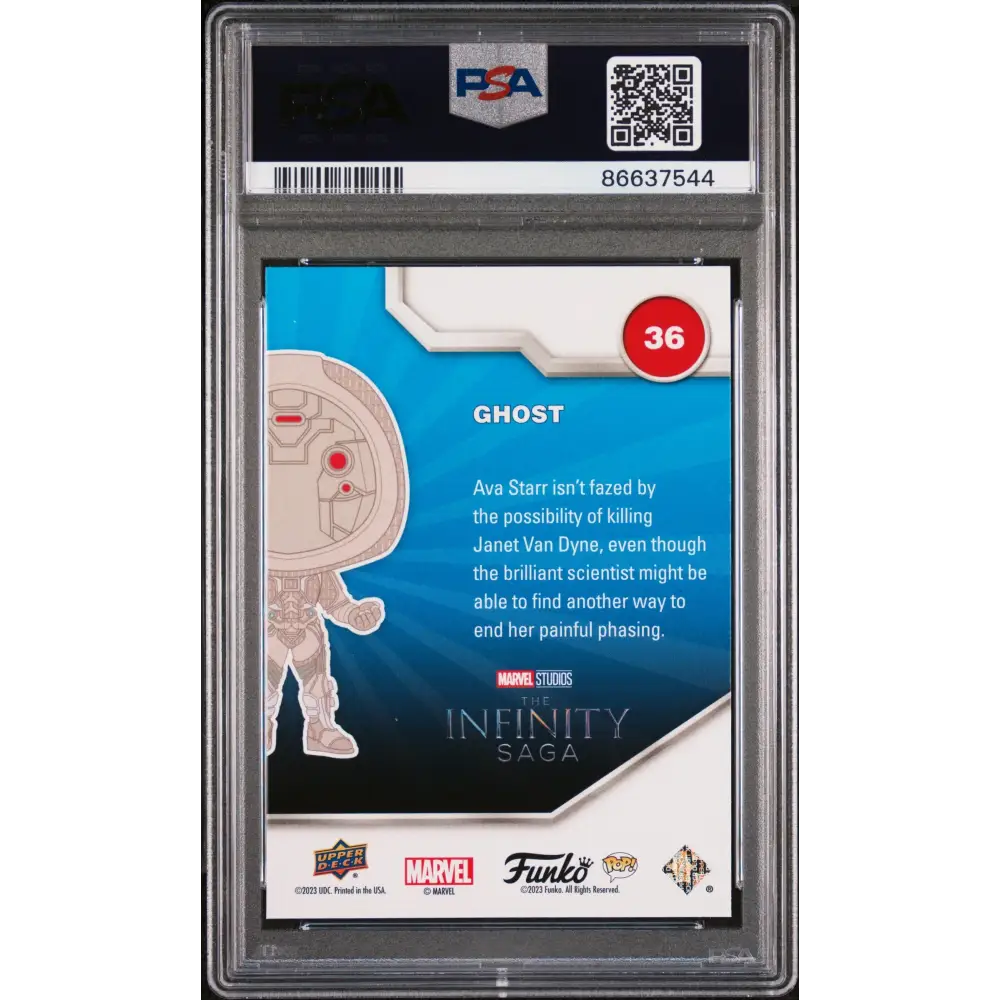 2023 UPPER DECK FUNKO POP MARVEL GHOST PLATINUM #36 PSA 10 - Graded Funko Card 10