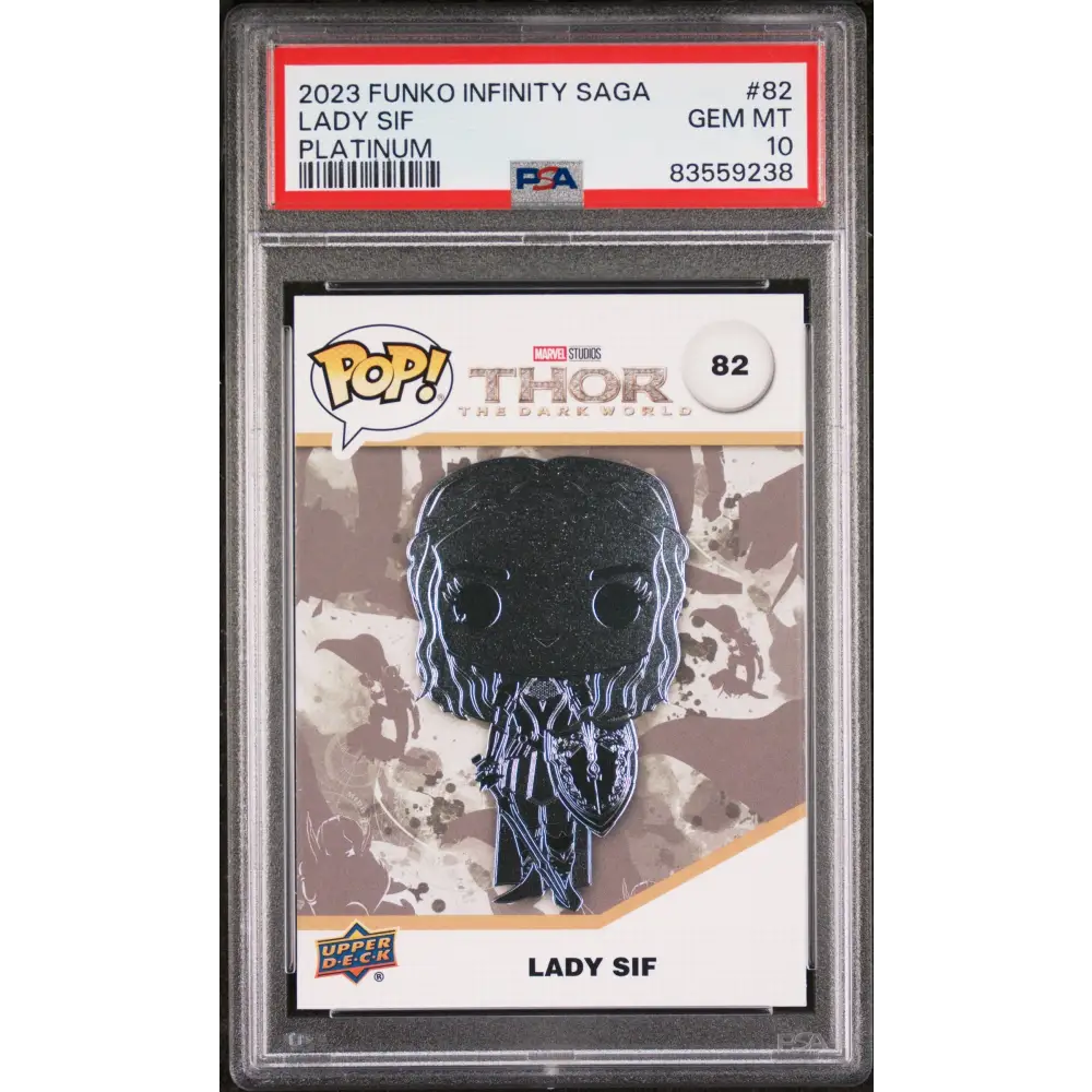 2023 UPPER DECK FUNKO POP MARVEL LADY SIF PLATINUM #82 PSA 10 - Graded Funko Card 10