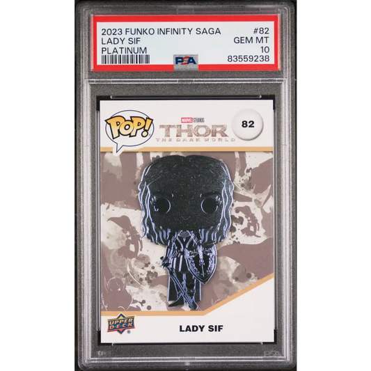 2023 UPPER DECK FUNKO POP MARVEL LADY SIF PLATINUM #82 PSA 10 - Graded Funko Card 10
