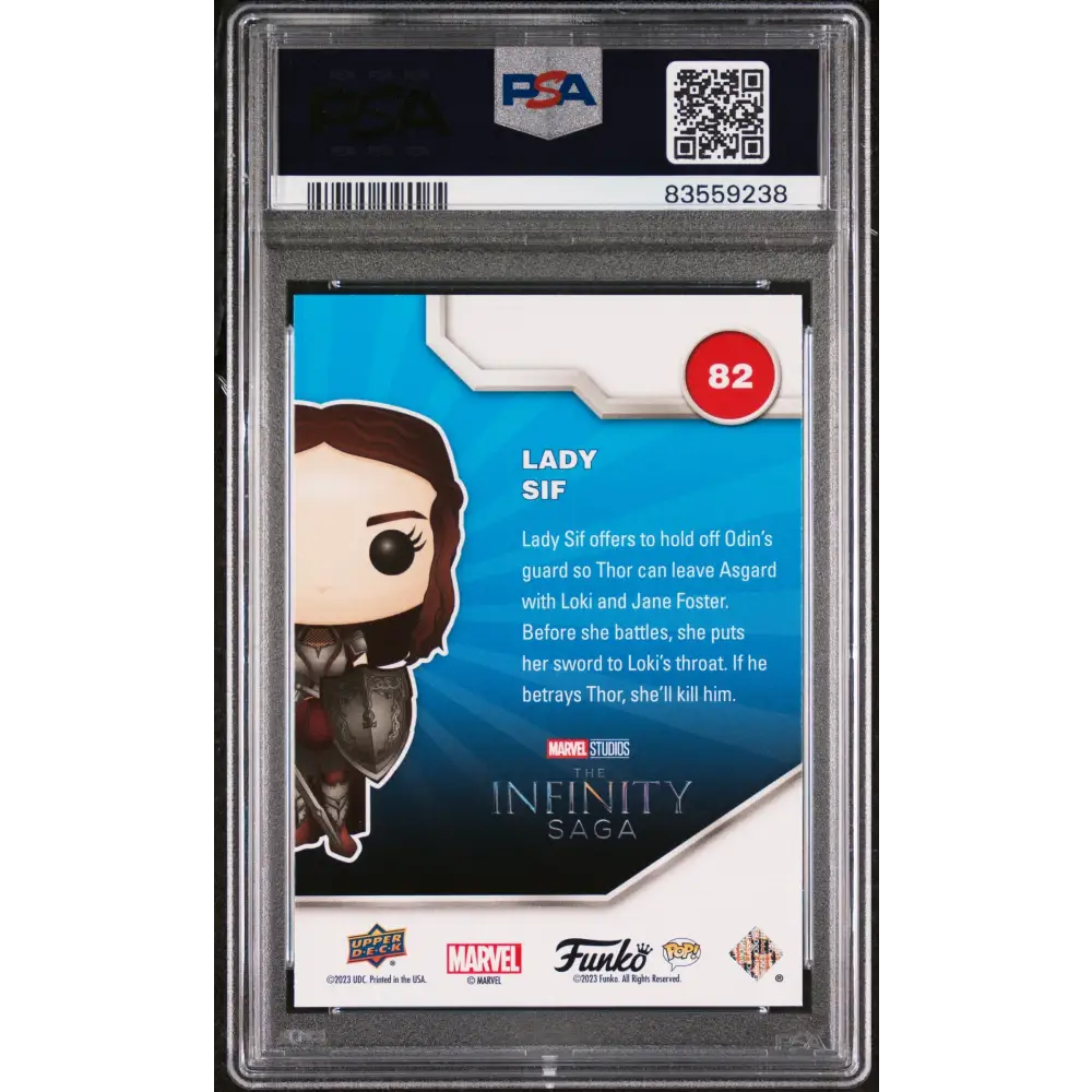 2023 UPPER DECK FUNKO POP MARVEL LADY SIF PLATINUM #82 PSA 10 - Graded Funko Card 10