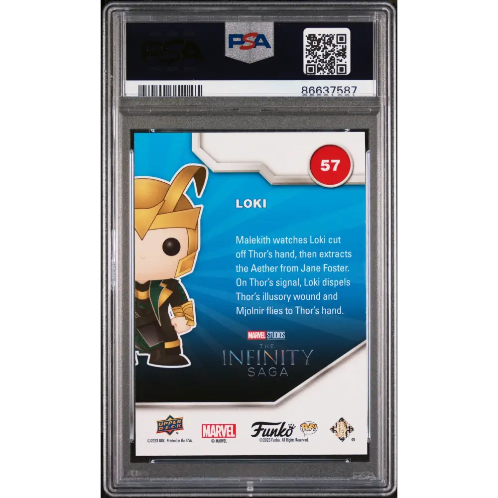 2023 UPPER DECK FUNKO POP MARVEL LOKI CONVENTION #57 PSA 10 - Graded Funko Card 10