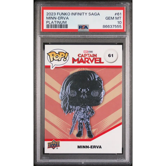 2023 UPPER DECK FUNKO POP MARVEL MINNERVA PLATINUM #61 PSA 10 - Graded Funko Card 10