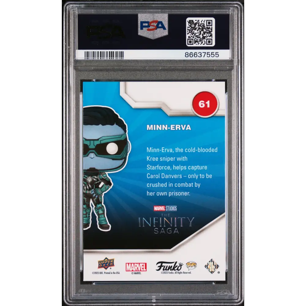 2023 UPPER DECK FUNKO POP MARVEL MINNERVA PLATINUM #61 PSA 10 - Graded Funko Card 10