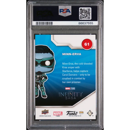 2023 UPPER DECK FUNKO POP MARVEL MINNERVA PLATINUM #61 PSA 10 - Graded Funko Card 10
