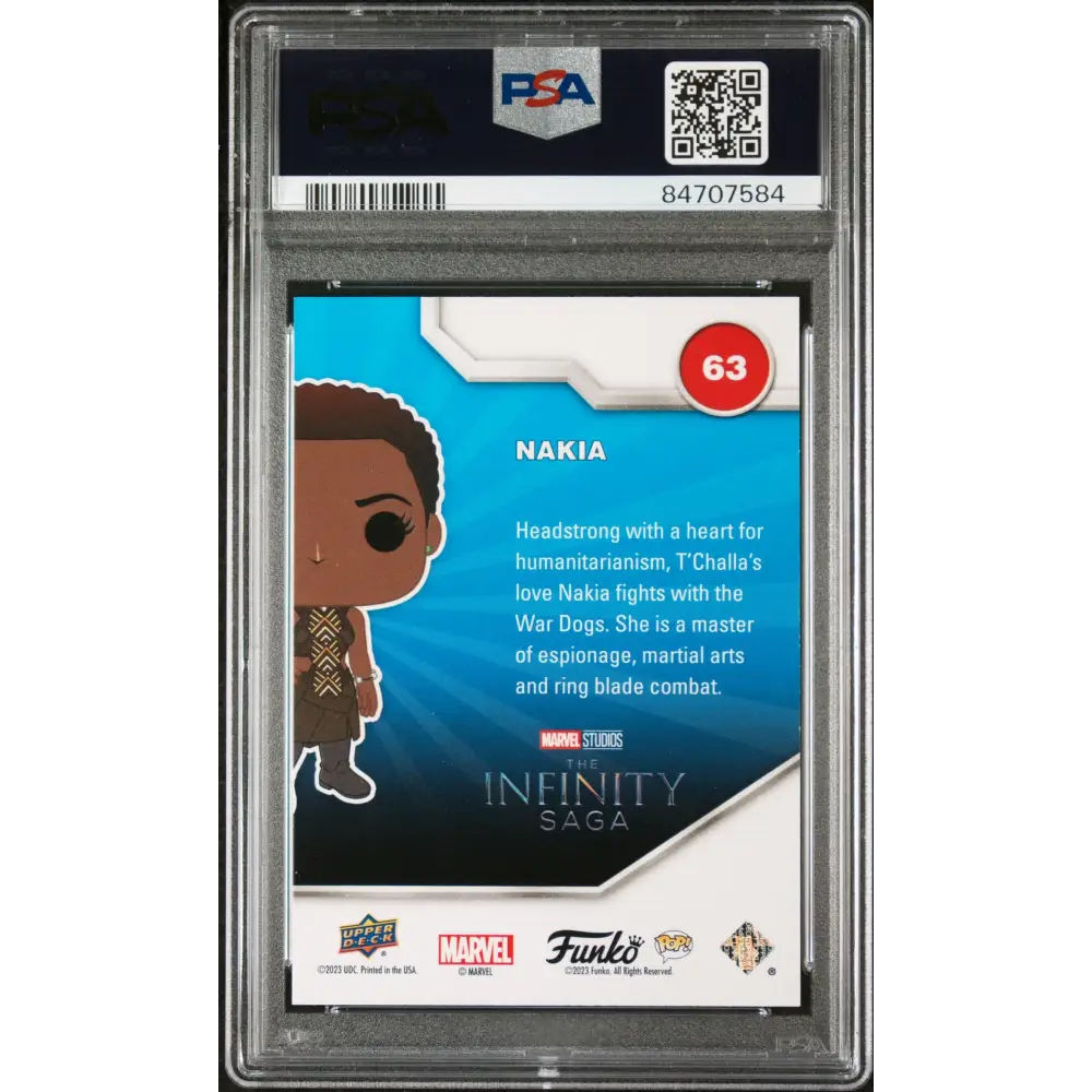 2023 UPPER DECK FUNKO POP MARVEL NAKIA PATINA #63 PSA 10 - Graded Funko Card 10