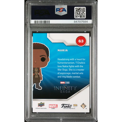 2023 UPPER DECK FUNKO POP MARVEL NAKIA PATINA #63 PSA 10 - Graded Funko Card 10