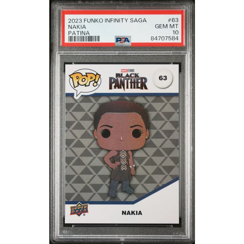2023 UPPER DECK FUNKO POP MARVEL NAKIA PATINA #63 PSA 10 - Graded Funko Card 10