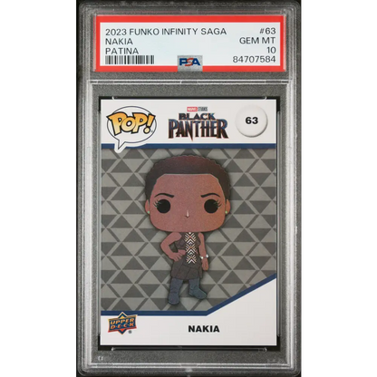 2023 UPPER DECK FUNKO POP MARVEL NAKIA PATINA #63 PSA 10 - Graded Funko Card 10