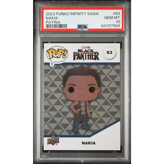 2023 UPPER DECK FUNKO POP MARVEL NAKIA PATINA #63 PSA 10 - Graded Funko Card 10