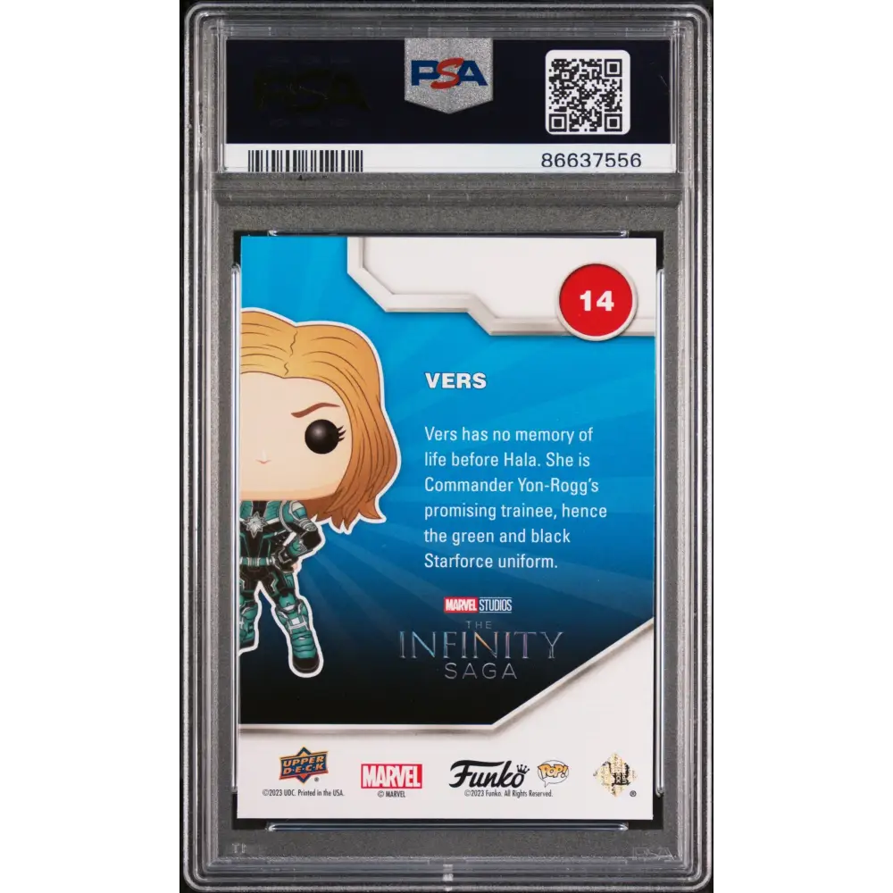 2023 UPPER DECK FUNKO POP MARVEL VERS PLATINUM #14 PSA 10 - Graded Funko Card 10