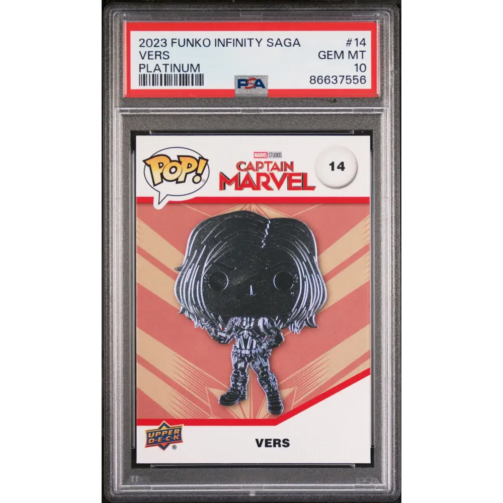 2023 UPPER DECK FUNKO POP MARVEL VERS PLATINUM #14 PSA 10 - Graded Funko Card 10