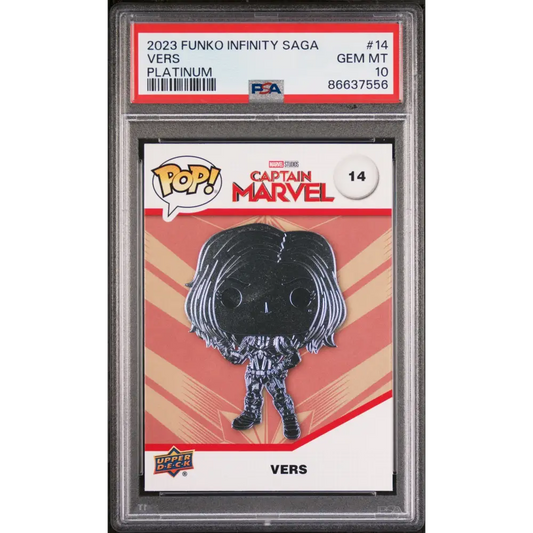 2023 UPPER DECK FUNKO POP MARVEL VERS PLATINUM #14 PSA 10 - Graded Funko Card 10