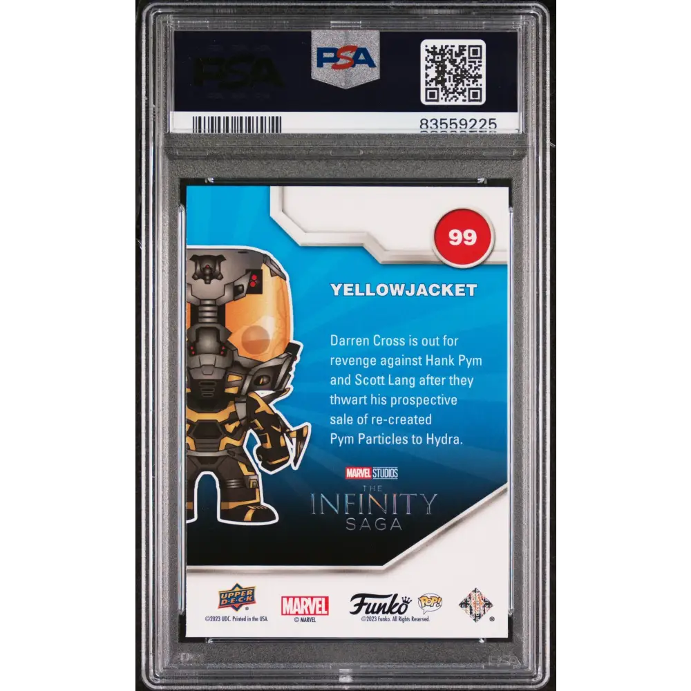 2023 UPPER DECK FUNKO POP MARVEL YELLOWJACKET PLATINUM #99 PSA 10 - Graded Funko Card 10