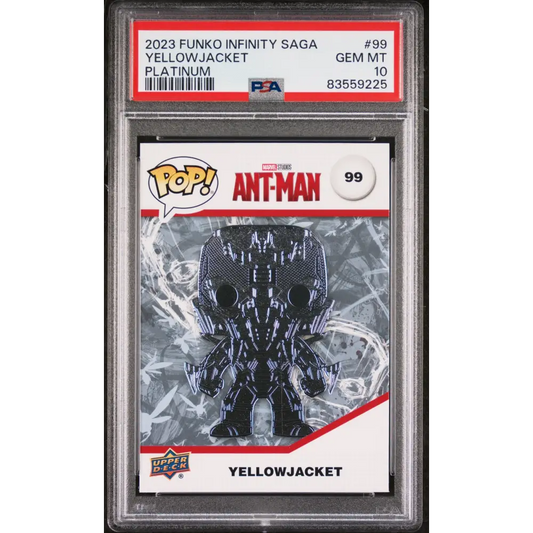 2023 UPPER DECK FUNKO POP MARVEL YELLOWJACKET PLATINUM #99 PSA 10 - Graded Funko Card 10
