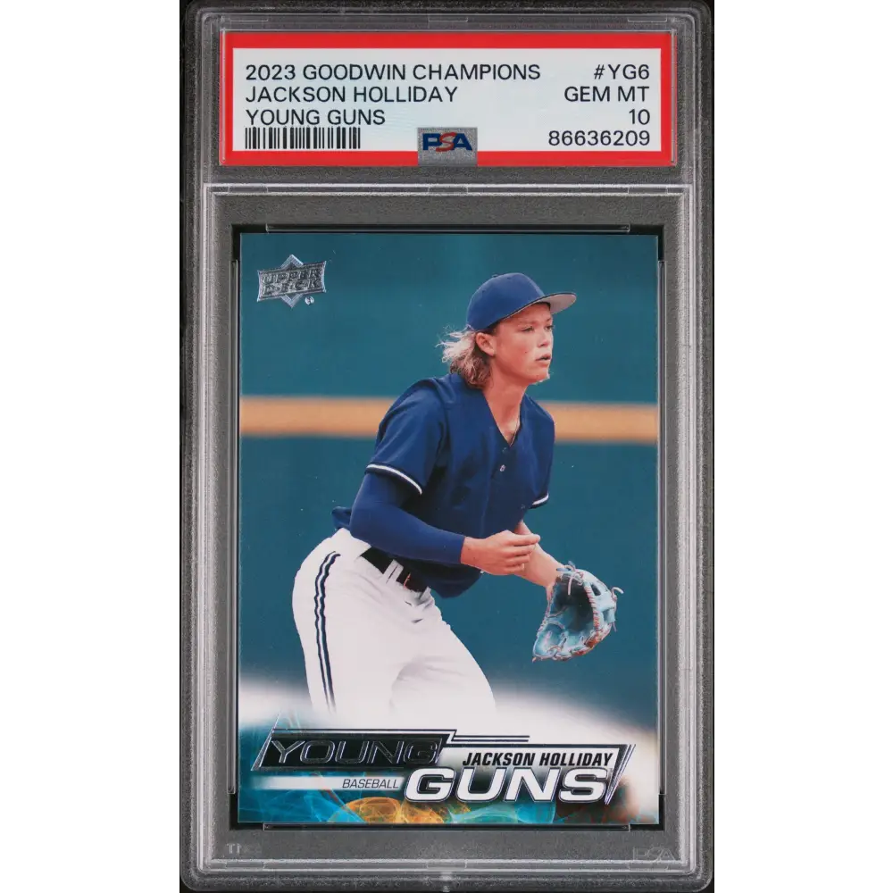 2023 UPPER DECK GOODWIN CHAMPIONS UPPER DECK YOUNG GUNS JACKSON HOLLIDAY #YG6 - PSA 10 - Graded Sports Cards PSA 10