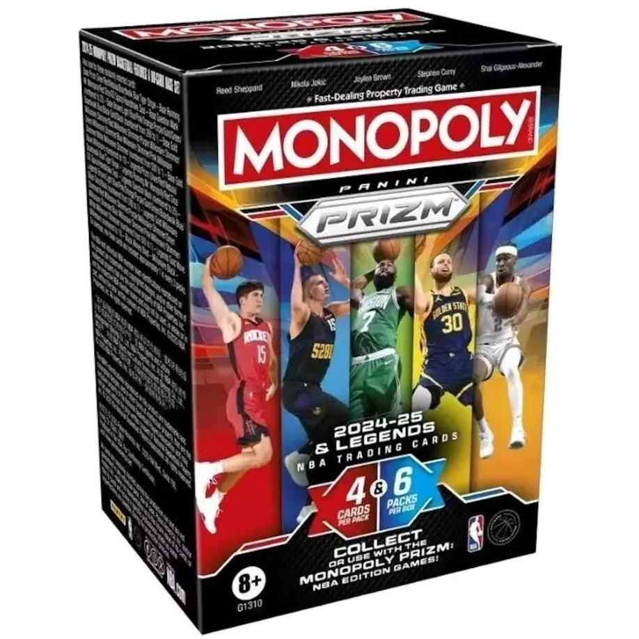 2024/25 Panini Prizm Monopoly Basketball 6-Pack Blaster Box (Millionaire Black Inserts!)