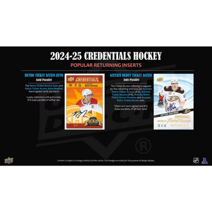 2024/25 Upper Deck Credentials Hockey Hobby Box