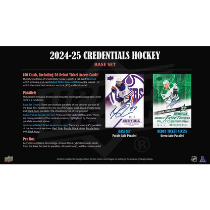 2024/25 Upper Deck Credentials Hockey Hobby Box