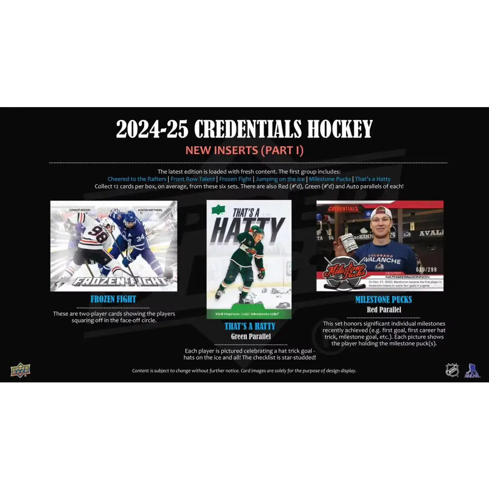 2024/25 Upper Deck Credentials Hockey Hobby Box
