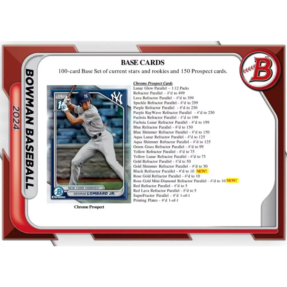 2024 Bowman Baseball Hobby Jumbo Box