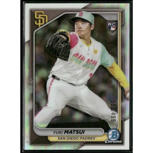 2024 Bowman Chrome #51 Yuki Matsui Refractors #/499