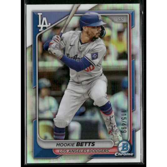 2024 Bowman Chrome #62 Mookie Betts Refractors #/499