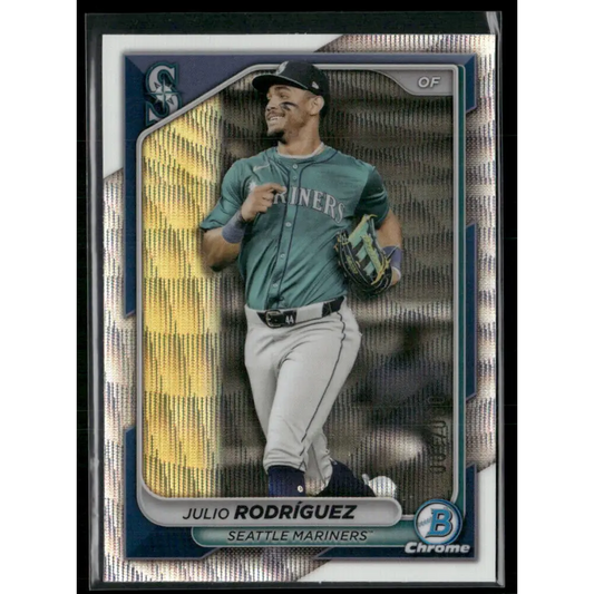 2024 Bowman Chrome #95 Julio Rodríguez Wave Refractors #/100
