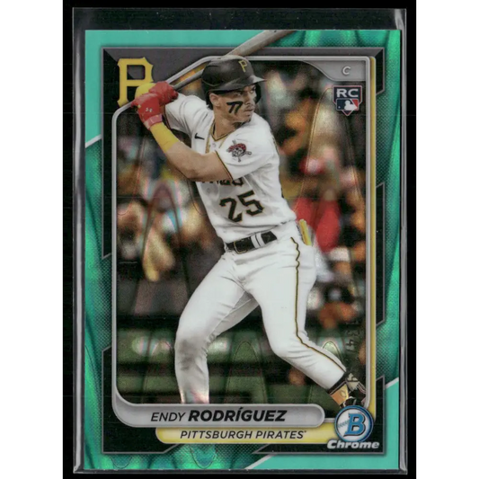 2024 Bowman Chrome #97 Endy Rodríguez Aqua Raywave Refractors #/199