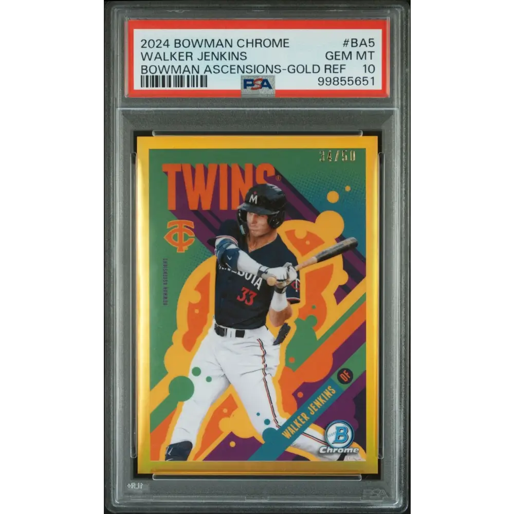 2024 Bowman Chrome #BA5 Walker Jenkins Bowman Ascensions-Gold Ref PSA 10