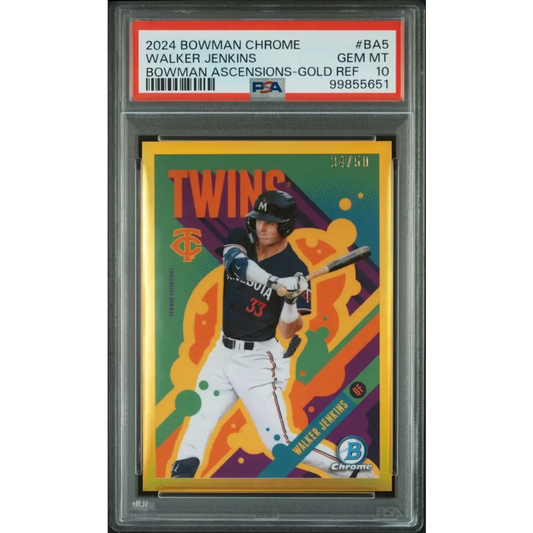 2024 Bowman Chrome #BA5 Walker Jenkins Bowman Ascensions-Gold Ref PSA 10
