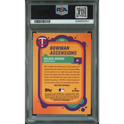 2024 Bowman Chrome #BA5 Walker Jenkins Bowman Ascensions-Gold Ref PSA 10