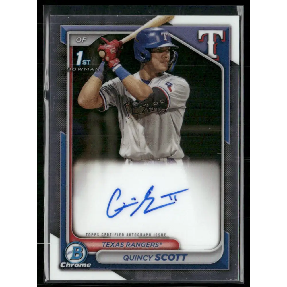 2024 Bowman Chrome #CPA-QS Quincy Scott Prospects Autographs