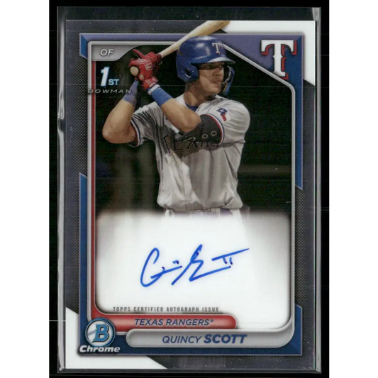 2024 Bowman Chrome #CPA-QS Quincy Scott Prospects Autographs
