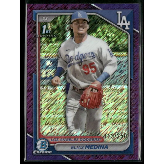 2024 Bowman Chrome Elias Medina Prospects Purple Shimmer Refractors #/250