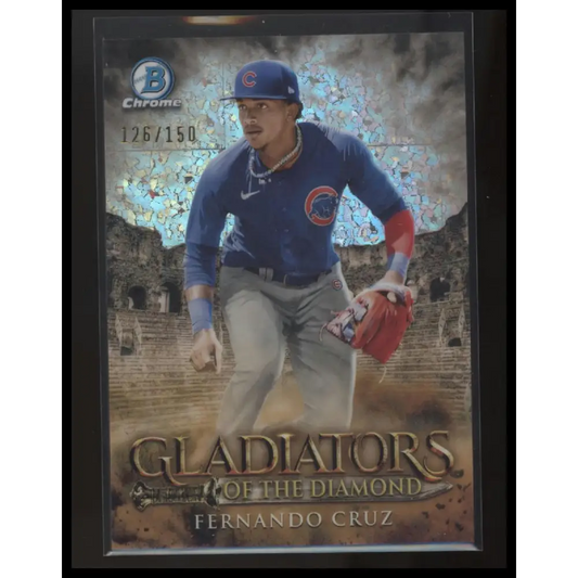 2024 Bowman Chrome Fernando Cruz Gladiators of the Diamond Gold Refractors #/150